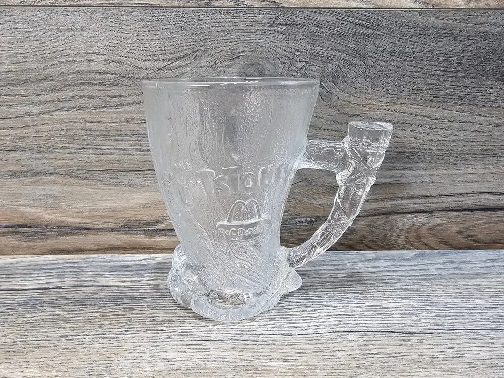 McDonalds Flintstones Mammoth Glass Mug Cup RocDonalds 1993